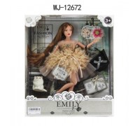 Кукла ABtoys Emily Вечерняя серия с сумочкой, котенком и аксессуарами 30см