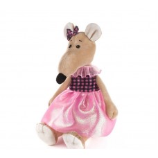 Мягкая игрушка Maxitoys Luxury Крыса Анфиса в Платье с Бантом, 21 см