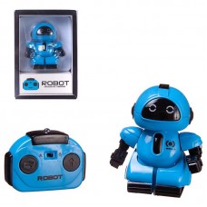Робот JUNFA с пультом на ИК-управлении, со световыми эффектами, мини, синий 13,5х9,5х6 см