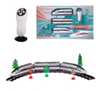Железная дорога ABtoys КОМЕТА Железнодорожный экспресс", с пультом управления, белый поезд, со световыми и звуковыми эффектами
