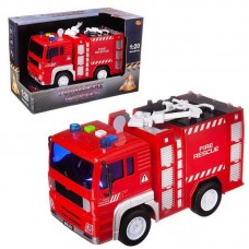Машинка инерционная ABtoys Пожарная машина со звуковыми и световыми эффектами 1:20, 24x12x15.5 см