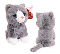 Мягкая игрушка Abtoys Котик серый, 15см