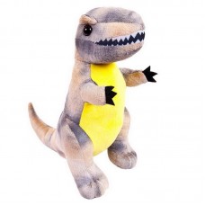 Мягкая игрушка ABtoys Dino World Динозавр Тираннозавр серый, 25 см