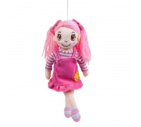 Кукла ABtoys Мягкое сердце, мягконабивная в розовом сарафане, 30 см