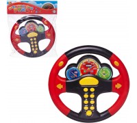 Руль музыкальный ABtoys на батарейках красно-черный