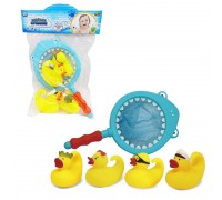 Набор игрушек для ванной ABtoys Веселое купание Сачок с 4-мя утятами