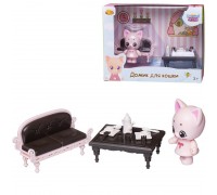 Игровой набор ABtoys Уютный дом Домик для кошки малый. Гостиная