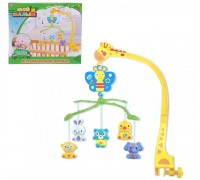 Музыкальная игрушка Abtoys Карусель Мобиль Жираф и его друзья для детской кроватки