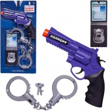 Игровой набор Abtoys Важная работа Полиция (пистолет, наручники с ключами, удостоверение с жетоном)