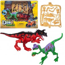 Игровой набор Junfa "Мир динозавров" (2 динозавра, аксессуары)