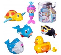 Игровой набор Junfa заводные игрушки для ванной 6 фигурок в тубе