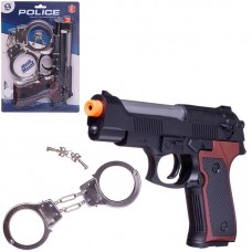 Игровой набор Junfa Полиция (пистолет, металлические наручники с ключами)