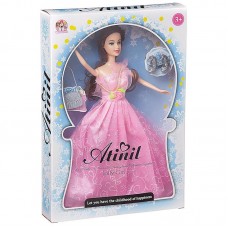 Кукла Junfa Atinil Мой первый бал (в длинном розовом платье) в наборе c сумочкой и туфельками, 28см
