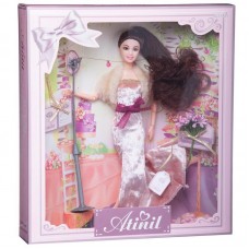 Кукла Junfa Atinil Звезда эстрады (в длинном, узком, бархатном платье) в наборе с аксессуарами, 28см