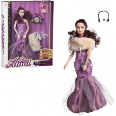 Кукла Junfa Atinil Виновница торжества (в длинном платье с меховой накидкой) и наушниками с микрофоном 28см