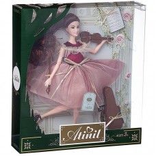 Кукла Junfa Atinil Яркое настроение (в платье с розовой юбкой) в наборе со скрипкой и другими аксессуарами, 28см
