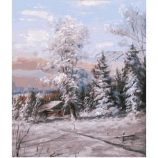 Набор для творчества Белоснежка картина по номерам на холсте Зимний день 30 на 40 см