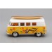 Машинка Kinsmart VOLKSWAGEN Classical Bus Surfboard (1962), yellow / white