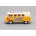 Машинка Kinsmart VOLKSWAGEN Classical Bus Peace and Love (1962), beige / yellow