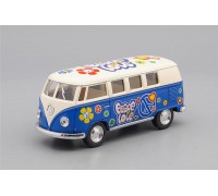 Машинка Kinsmart VOLKSWAGEN Classical Bus Peace and Love (1962), beige / blue