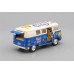 Машинка Kinsmart VOLKSWAGEN Classical Bus Peace and Love (1962), beige / blue