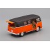 Машинка Kinsmart VOLKSWAGEN Classical Bus (1962), matte black / matte orange