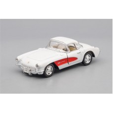 Машинка Kinsmart CHEVROLET Corvette (1957), white / red