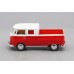 Машинка Kinsmart VOLKSWAGEN Bus Double Cab Pickup (1963), white / red
