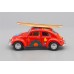 Машинка Kinsmart VOLKSWAGEN Classical Beetle Peace and Love Surfboard (1967), red