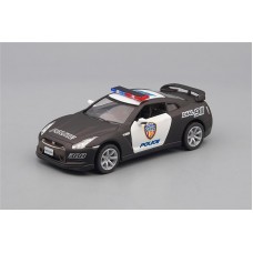 Машинка Kinsmart NISSAN GT-R R35 Police (2009), black / white