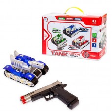 Танк в наборе с пистолетом, р/у, 3 цвета в ассортименте, со световыми и звуковыми эффектами