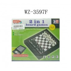 Шахматы (2 игры в 1) 19.5x17.3x3.5см (Китай, 303F)