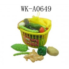 Набор овощей в корзинке, 25 предметов, в сетке, 27х24х19,5см (Китай, 699j)