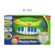 Пианино для малышей, от 1 года, звуковые и световые эффекты, 32,5x20,5x7см (Китай, 777-5)