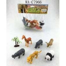 Набор диких животных,7 предметов в наборе, 19x19x3см (Китай, QT016)