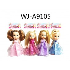 Кукла (в цветном платье)  17x11,5x5см (Китай, YL1603K-B)