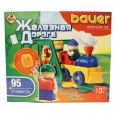 Конструктор Bauer серии Железная дорога 95 элелента (в коробке) (Кроха, 253b)