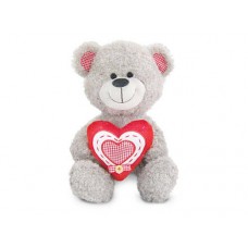 Медведь с красным сердцем музыкальный 22 см, звук "Ах, как я тебя люблю" (LAVA, Л1096A-no)