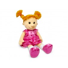 Мягкая игрушка Кукла Майя в платье с кружевом музыкальная 28 см, звук «Платьица нарядные очень я люблю» (LAVA, Л8789E)