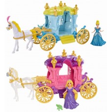 Набор игровой с каретой и куклой Рапунцель/Золушка, Disney Princess (Mattel. Disney Princess, CJP94/CJP95/BDK06пц)