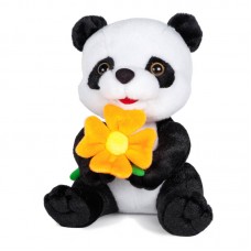 Мягкая игрушка Панда с Цветочком, озвученнвя, 22 см (MAXITOYS, MP-HH-C6811)