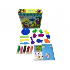 Набор Масса для лепки. Зоопарк, 5 баночек разных цветов с тематическими аксессуарами, 20 предметов (MERX Limited, 118932)