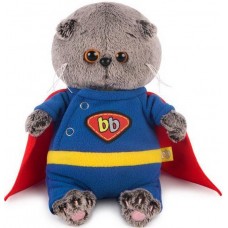 Мягкая игрушка BUDI BASA Кот Басик BABY в костюме супермена, 20 см