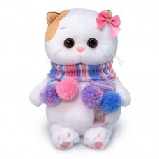 Мягкая игрушка BUDI BASA Кошка Ли-Ли BABY в полосатом шарфике 20 см