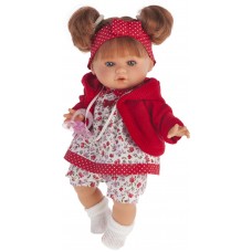 1337R Кукла Antonio Juan Кристи в красном, умеет плакать, 30 см.