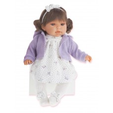 1559V Кукла Antonio Juans Лорена в фиолетовом, озвученная, 37см