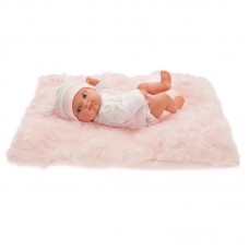 3903P Кукла-младенец Antonio Juan Пепита на розовом одеяле, 21 см.