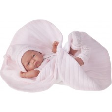 4067P Кукла-младенец Antonio Juan Карла в розовом одеяле 26 см.