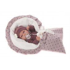 6015V Кукла-младенец Antonio Juan Munecas Паола в фиолетовом, 33 см