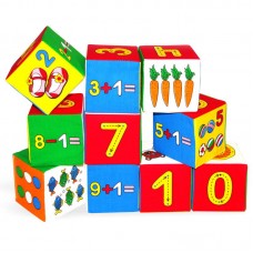 Кубики "Мякиши" (Умная математика) 10 кубиков 7,5х7,5см (Мякиши, 177м)